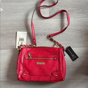 Red Crossbody Bag with Gold Accents I.N.C international concepts